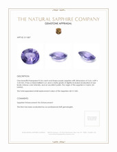 0.56 Ct. Purple Sapphire from Ceylon (Sri Lanka) Appraisal
