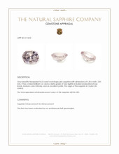 0.53 Ct. Pink Sapphire from Ceylon (Sri Lanka) Appraisal