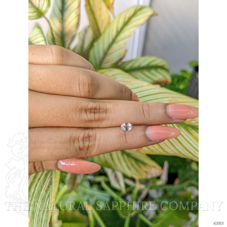 0.78 Ct. White Sapphire from Ceylon (Sri Lanka)