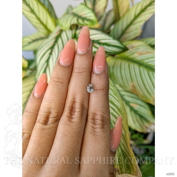 0.78 Ct. White Sapphire from Ceylon (Sri Lanka)