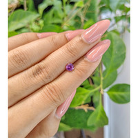 0.64 Ct. Purplish Pink Sapphire from Ceylon (Sri Lanka) Life Style