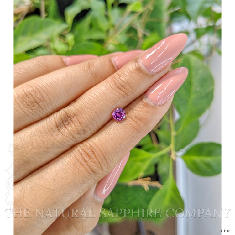 0.64 Ct. Purplish Pink Sapphire from Ceylon (Sri Lanka)
