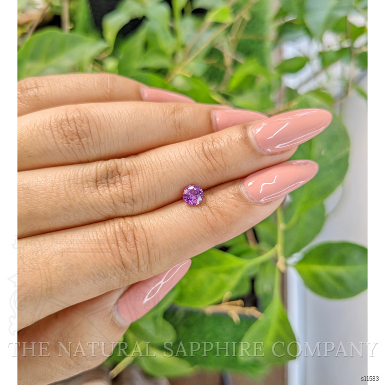 0.64 Ct. Purplish Pink Sapphire from Ceylon (Sri Lanka)