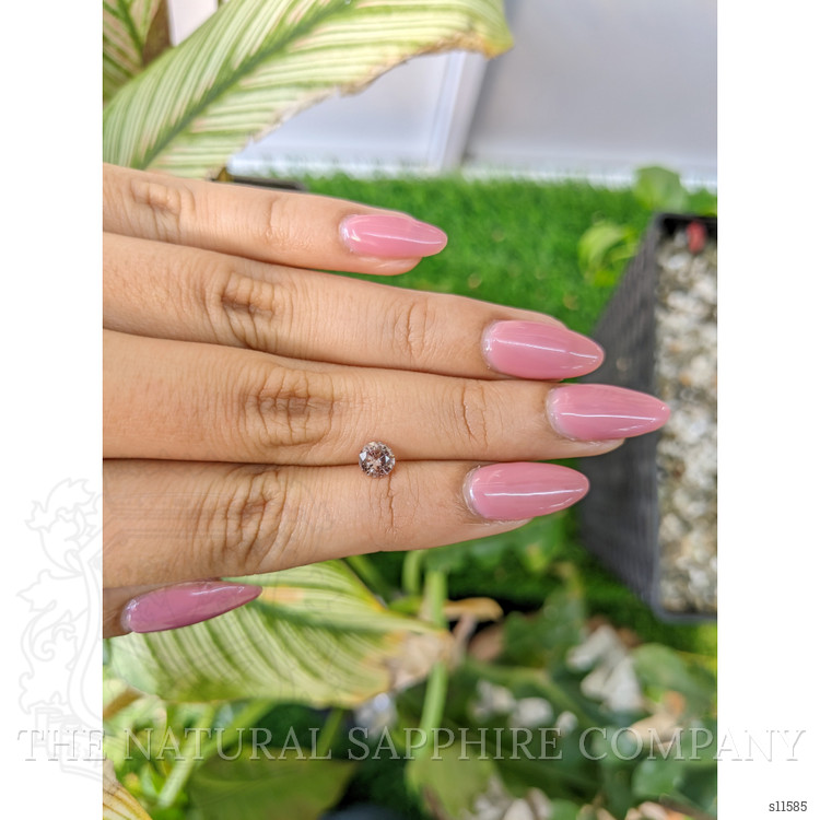 0.66 Ct. Peach Sapphire from Ceylon (Sri Lanka)