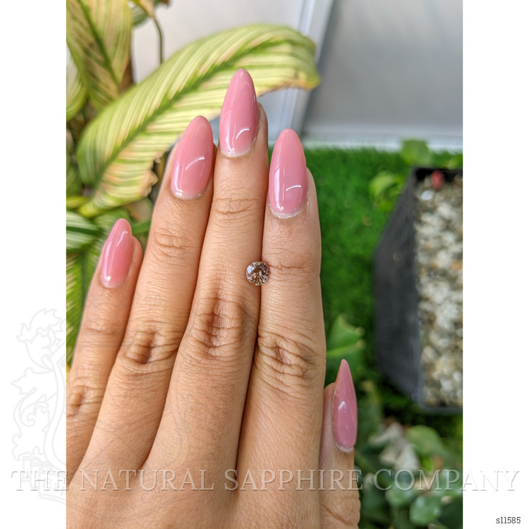 0.66 Ct. Peach Sapphire from Ceylon (Sri Lanka)