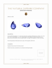 1.17 Ct. Sapphire from Ceylon (Sri Lanka) Appraisal