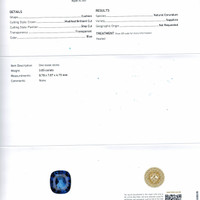 3.05 Ct. Blue Sapphire from Ceylon (Sri Lanka) Scan Report