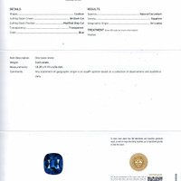 5.63 Ct. Blue Sapphire from Ceylon (Sri Lanka) Scan Report