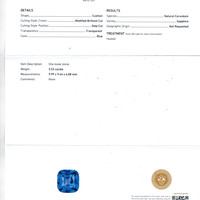 5.53 Ct. Blue Sapphire from Ceylon (Sri Lanka) Scan Report