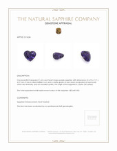 1.65 Ct. Purple Sapphire from Ceylon (Sri Lanka) Appraisal