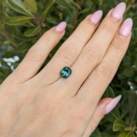 2.29 Ct. Bluish Green Sapphire from Madagascar Life Style