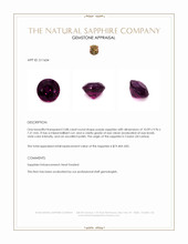 5.88 Ct. Purple Sapphire from Ceylon (Sri Lanka) Appraisal