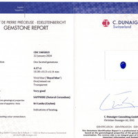 4.37 Ct. Blue Sapphire from Ceylon (Sri Lanka) Scan Report