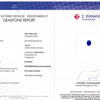 5.29 Ct. Blue Sapphire from Ceylon (Sri Lanka) Scan Report