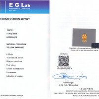 6.02 Ct. Yellow Sapphire from Ceylon (Sri Lanka) Scan Report