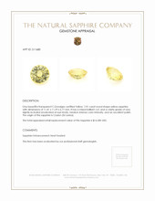 7.01 Ct. Yellow Sapphire from Ceylon (Sri Lanka) Appraisal