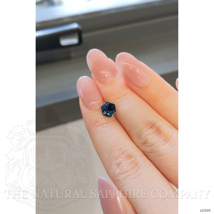 1.52 Ct. Greenish Blue Sapphire from Ceylon (Sri Lanka)