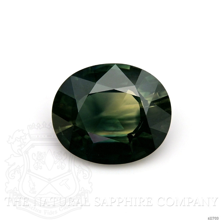 5.74 Ct. Bluish Green Sapphire from Ceylon (Sri Lanka)
