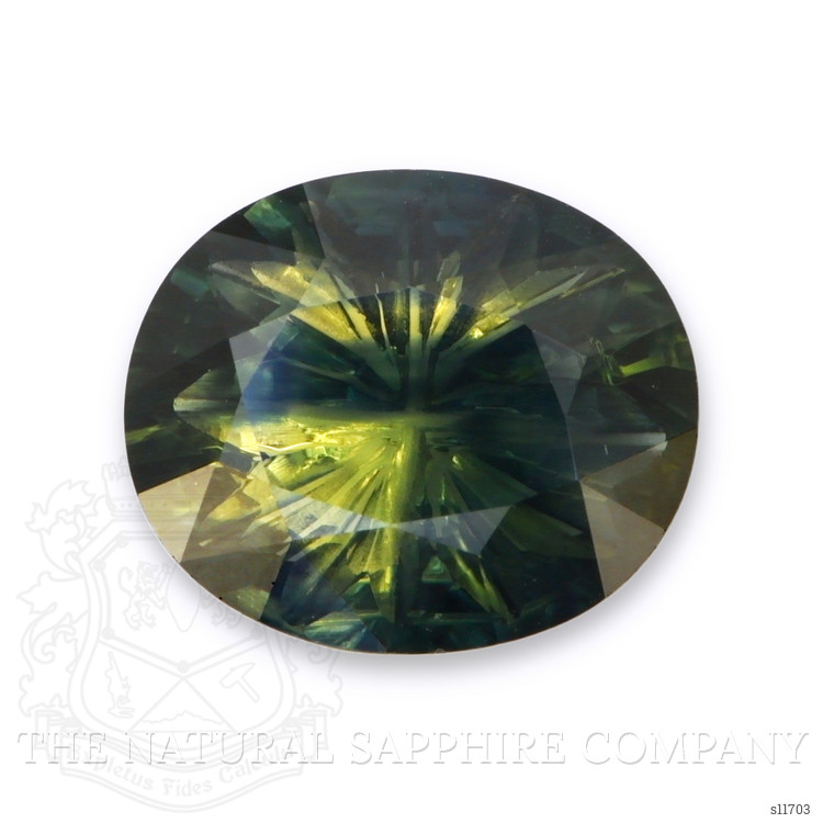 5.23 Ct. Yellowish Green Sapphire from Ceylon (Sri Lanka)