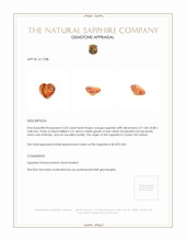 2.05 Ct. Orange Sapphire from Ceylon (Sri Lanka) Appraisal