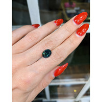 4.24 Ct. Bluish Green Sapphire from Madagascar Life Style