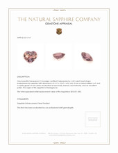 4.02 Ct. Padparadscha Sapphire from Madagascar Appraisal