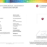 4.02 Ct. Padparadscha Sapphire from Madagascar Scan Report