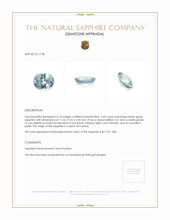 5.03 Ct. Bluish Green Sapphire from Ceylon (Sri Lanka) Appraisal
