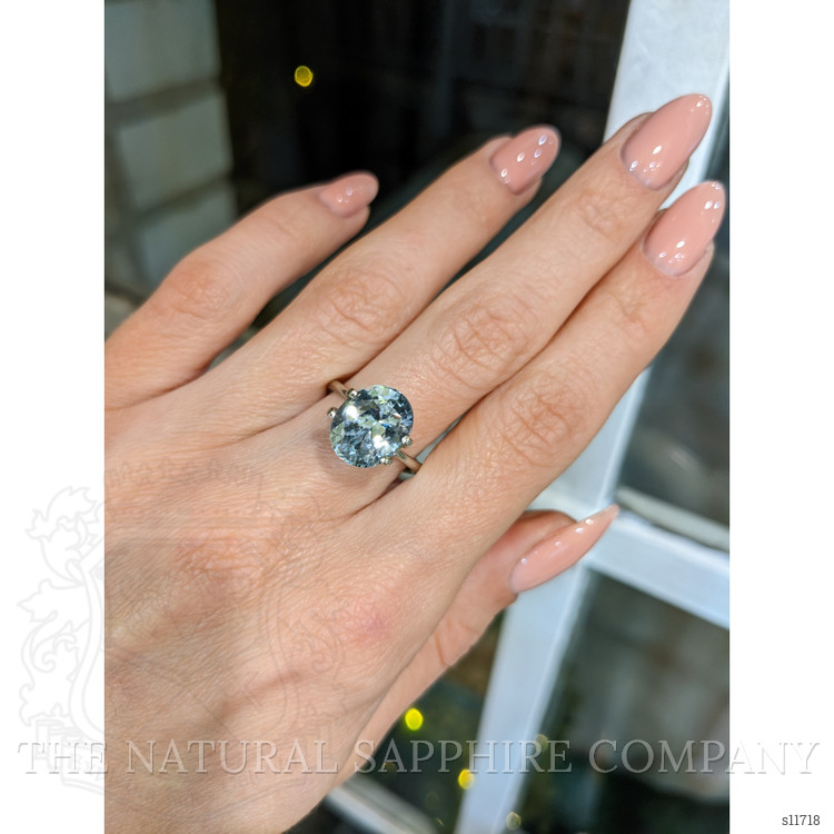 5.03 Ct. Bluish Green Sapphire from Ceylon (Sri Lanka)