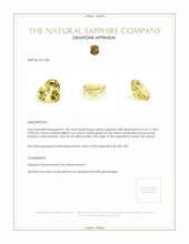 1.30 Ct. Yellow Sapphire from Ceylon (Sri Lanka) Appraisal