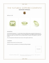 1.17 Ct. Yellowish Green Sapphire from Ceylon (Sri Lanka) Appraisal