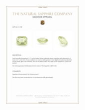 1.17 Ct. Yellowish Green Sapphire from Ceylon (Sri Lanka) Appraisal