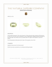 1.80 Ct. Greenish Yellow Sapphire from Ceylon (Sri Lanka) Appraisal