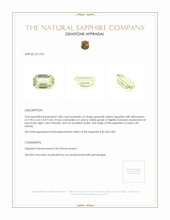 1.80 Ct. Greenish Yellow Sapphire from Ceylon (Sri Lanka) Appraisal