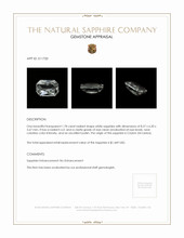 1.78 Ct. White Sapphire from Ceylon (Sri Lanka) Appraisal