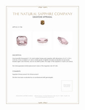 1.35 Ct. Pink Sapphire from Ceylon (Sri Lanka) Appraisal