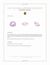 1.93 Ct. Purplish Pink Sapphire from Ceylon (Sri Lanka) Appraisal
