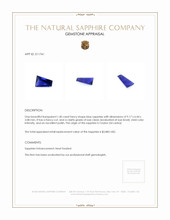 1.40 Ct. Blue Sapphire from Ceylon (Sri Lanka) Appraisal
