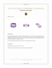 3.13 Ct. Purple Sapphire from Ceylon (Sri Lanka) Appraisal