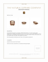 1.64 Ct. Padparadscha Sapphire from East Africa Appraisal