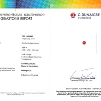 1.30 Ct. Padparadscha Sapphire from Madagascar Scan Report
