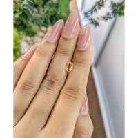 0.84 Ct. Peach Sapphire from Ceylon (Sri Lanka) Life Style