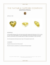 3.84 Ct. Yellow Sapphire from Ceylon (Sri Lanka) Appraisal
