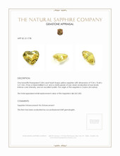 3.84 Ct. Yellow Sapphire from Ceylon (Sri Lanka) Appraisal