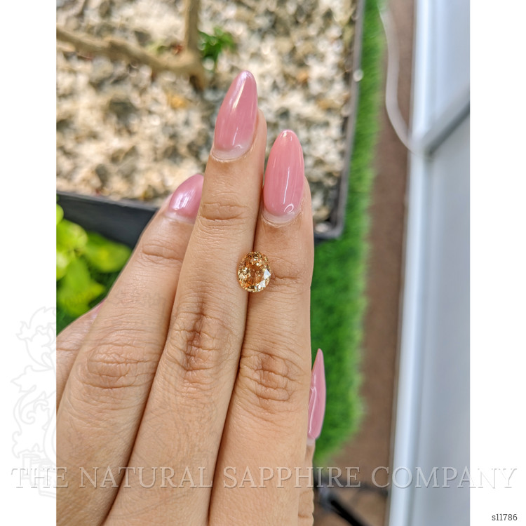 1.83 Ct. Peach Sapphire from Ceylon (Sri Lanka)