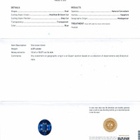 6.59 Ct. Sapphire from Madagascar Scan Report