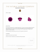 1.81 Ct. Reddish Pink Sapphire from Ceylon (Sri Lanka) Appraisal