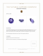 0.55 Ct. Sapphire from Ceylon (Sri Lanka) Appraisal