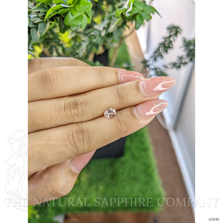 0.81 Ct. Peach Sapphire from Ceylon (Sri Lanka)