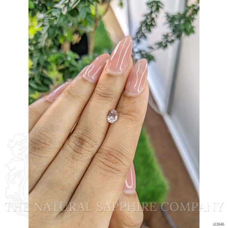 0.81 Ct. Peach Sapphire from Ceylon (Sri Lanka)